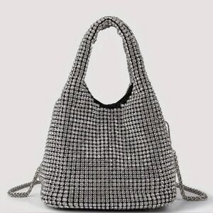 imoshion usa silver rhinestone handbag